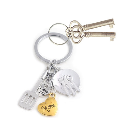 Creative kitchen tools three piece key chain