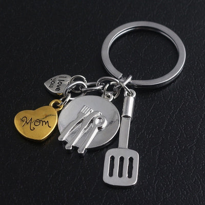 Creative kitchen tools three piece key chain