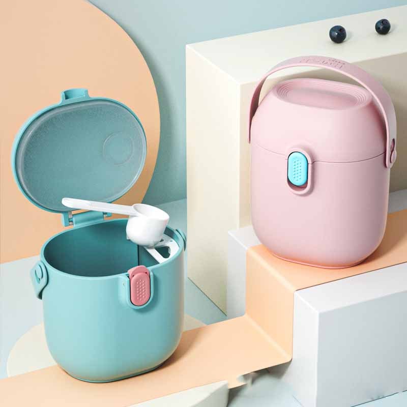 Large Portable Airtight Baby Milk Powder Food Supplement Storage Rice Flour Box Spoon Cereal Infant Toddle Snacks Container