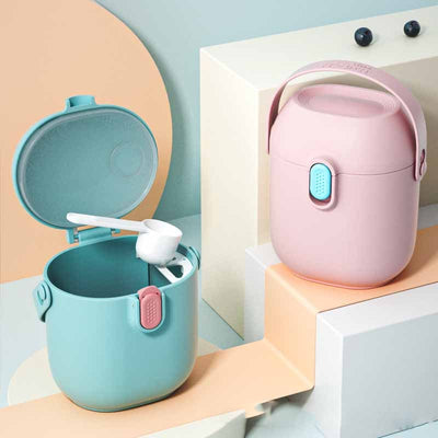 Large Portable Airtight Baby Milk Powder Food Supplement Storage Rice Flour Box Spoon Cereal Infant Toddle Snacks Container