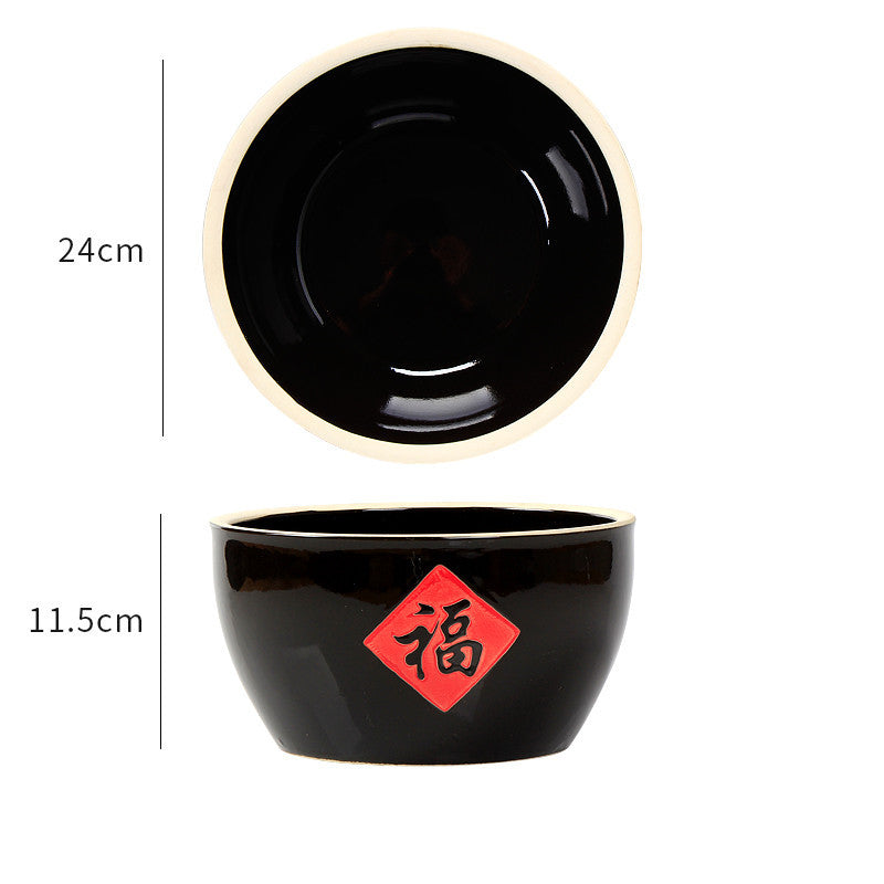 Chicken Ceramic Container Tableware Hot Pot Seasoning Basin