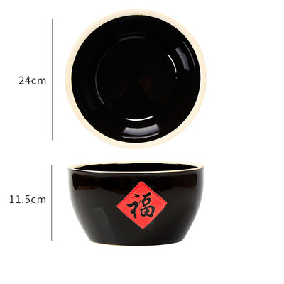Chicken Ceramic Container Tableware Hot Pot Seasoning Basin